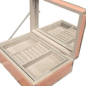 Heaton & Parke Glam Mirrored Jewlery Box- Pink